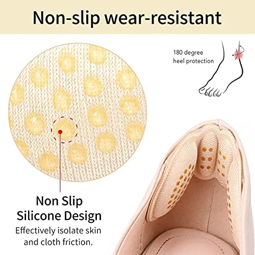 16Pieces Heel Pads,Heel Inserts for Women & Men, Reusable Heel Cushion Pads, Self Adhesive Shoe Fillers, High Shoe Inserts Pad for Preventing Too Big Shoe from Heel Slipping Blisters Relieve Pain