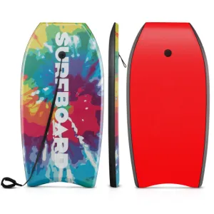 33/37/41 Inches Lightweight Body Board Boogie Board with EPS Core XPE Deck HDPE Bottom Multicolor1-M