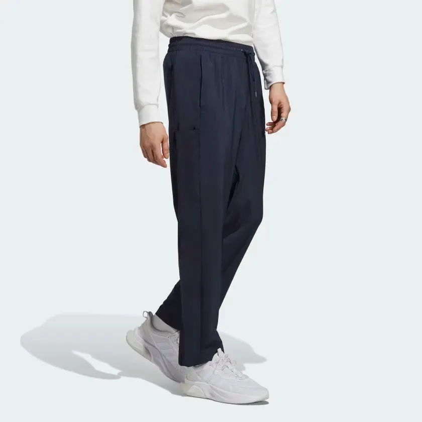 ADIDAS AEROREADY ESSENTIALS STANFORD OPEN HEM EMBROIDERED SMALL LOGO TRACKSUIT BOTTOMS - IC9416