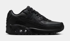 Air Max 90 Triple Black Grade School Running Shoes (Black/White)