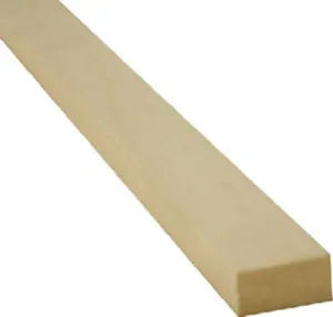 Alexandria Moulding 0Q1X2-27036C Premium Hardwood S4S Poplar Board, 1" x 2" x 3'