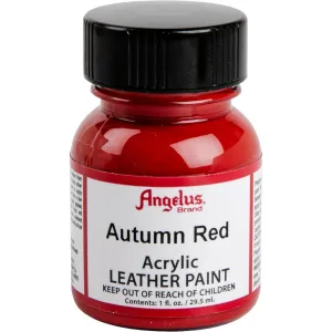 Angelus Acrylic Paint Autumn Red #184 29Ml Use On Leather, Vinyl Or Fabric