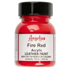 Angelus Acrylic Paint Fire Red #185 29Ml Use On Leather, Vinyl Or Fabric