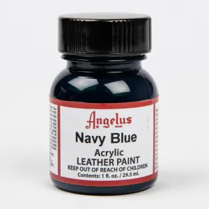 Angelus Acrylic Paint Navy Blue #042 29Ml Use On Leather, Vinyl Or Fabric