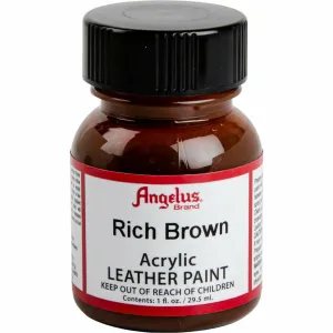 Angelus Acrylic Paint Rich Brown #181 29Ml Use On Leather, Vinyl Or Fabric