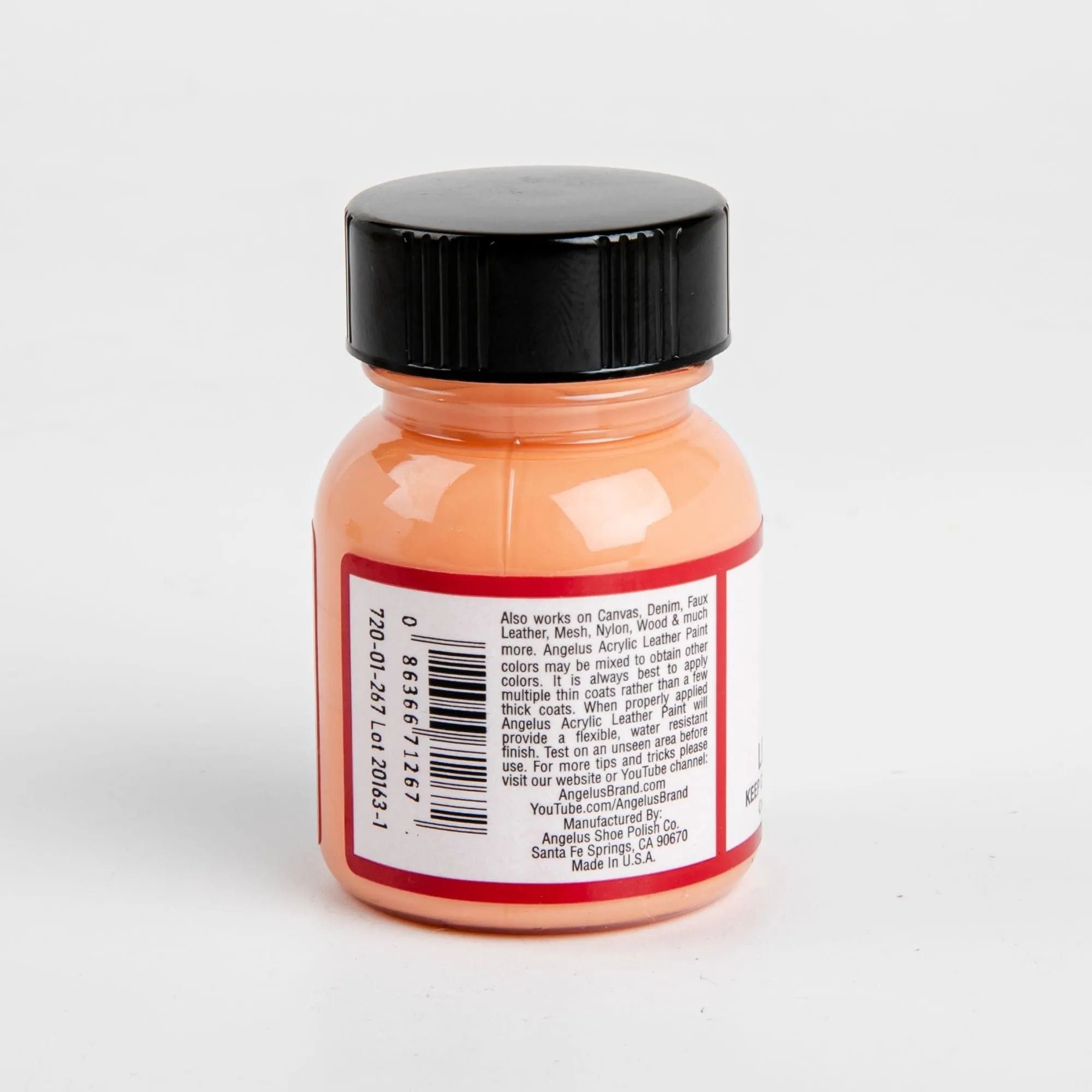 Angelus Acrylic Paint Salmon #267 29Ml Use On Leather, Vinyl Or Fabric