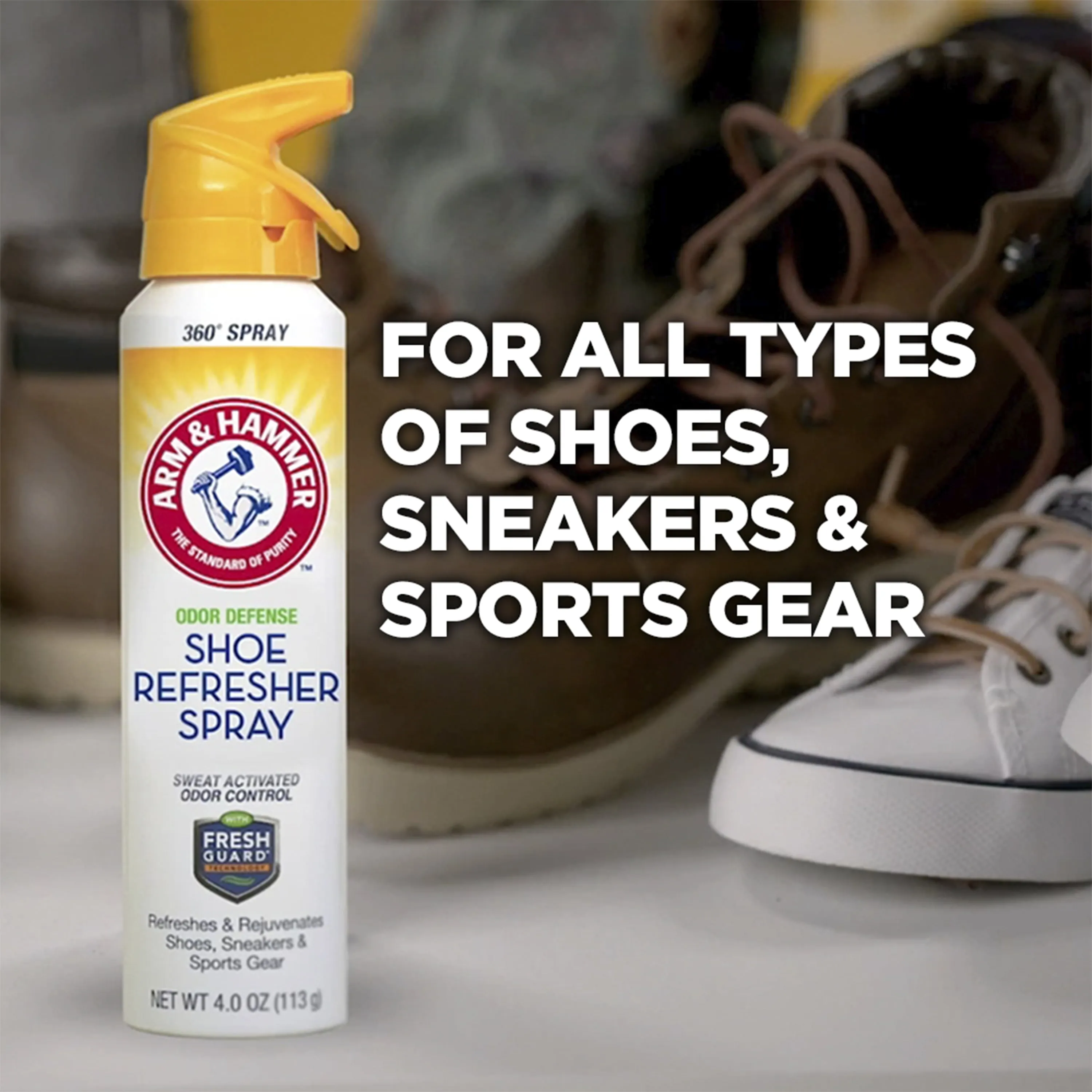 Arm & Hammer Odor Defense Shoe Refresher Spray, 4 Oz