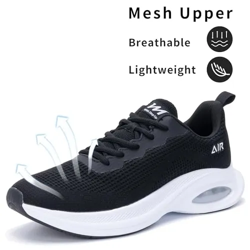 Autper Mens Air Running Shoes Lightweight Athletic Tennis Sports Gym Jogging Walking Sneakers Whitegrey US 7