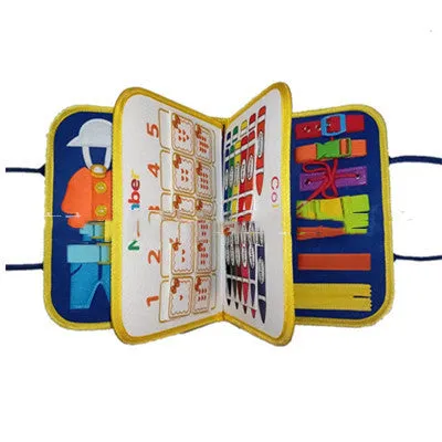 Baby Early Education Preschool Sensory Learning Toy Book Children's Busy Board Dressing And Buttoning Learning | Brodtica.com