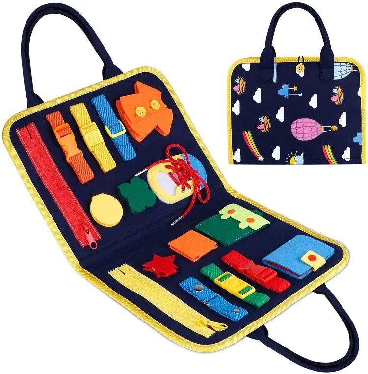 Baby Early Education Preschool Sensory Learning Toy Book Children's Busy Board Dressing And Buttoning Learning | Brodtica.com