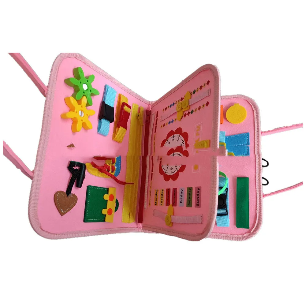 Baby Early Education Preschool Sensory Learning Toy Book Children's Busy Board Dressing And Buttoning Learning | Brodtica.com