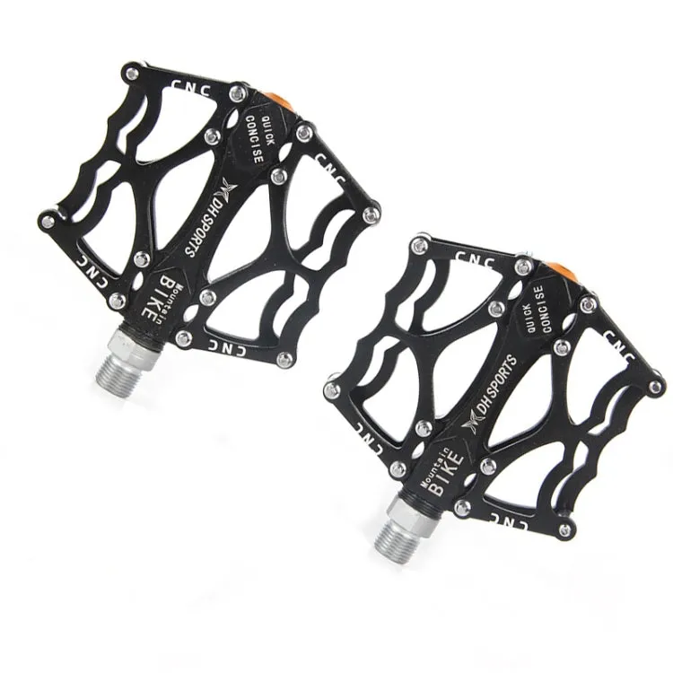 Bicycle Pedal Mountain Bike Aluminum Alloy Palin Pedal Non-Slip Bearing Pedal(901 Black)