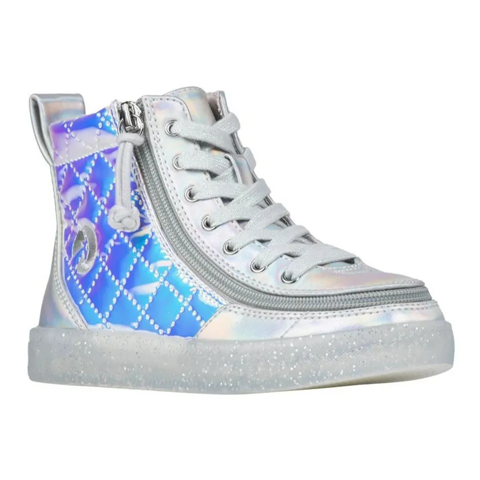 Billy Footwear (Kids) - High Top Frozen Faux Leather Shoes