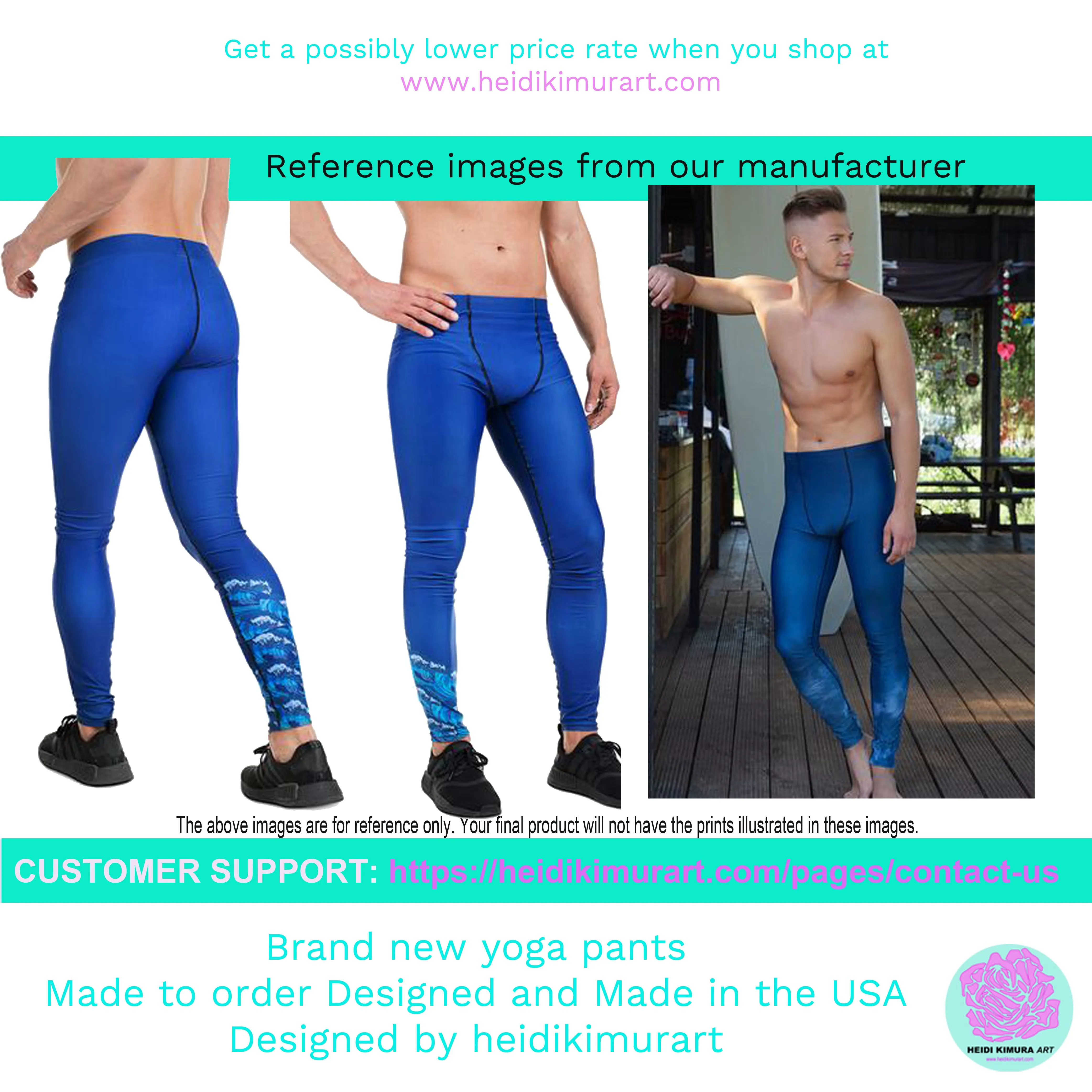 Bird Meggings, Flying Turquoise Blue Bird Men's Christmas Running Leggings Run Tights