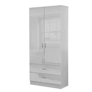 Brendle 2 Door Manufactured Wood Wardrobe