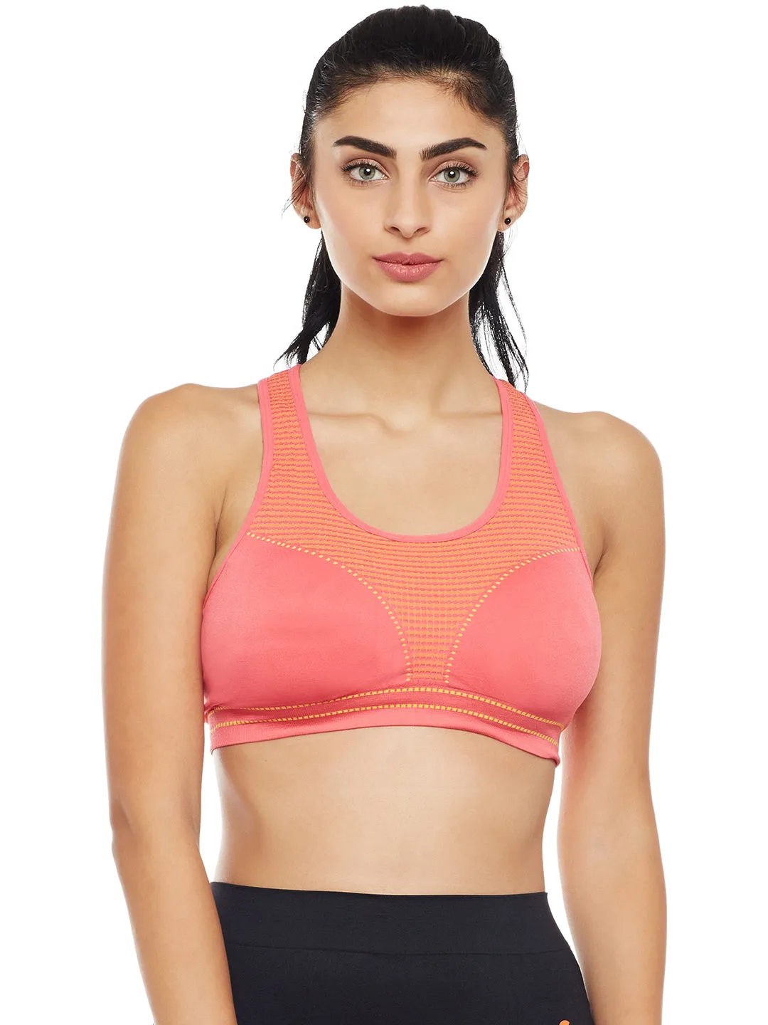 C9 Airwear Seamless Active Sports Bra with Pads for Women - Nude