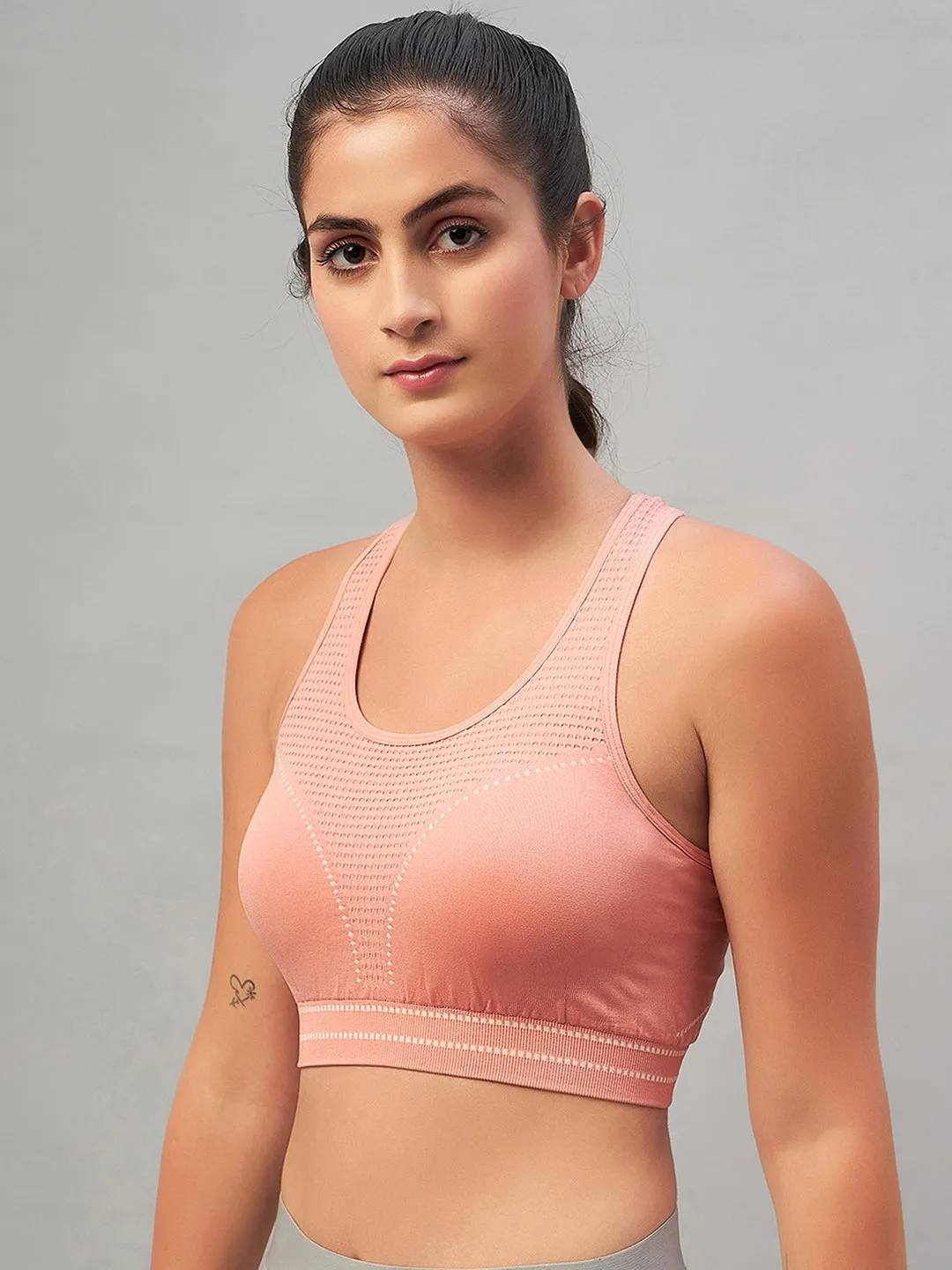 C9 Airwear Seamless Active Sports Bra with Pads for Women - Nude