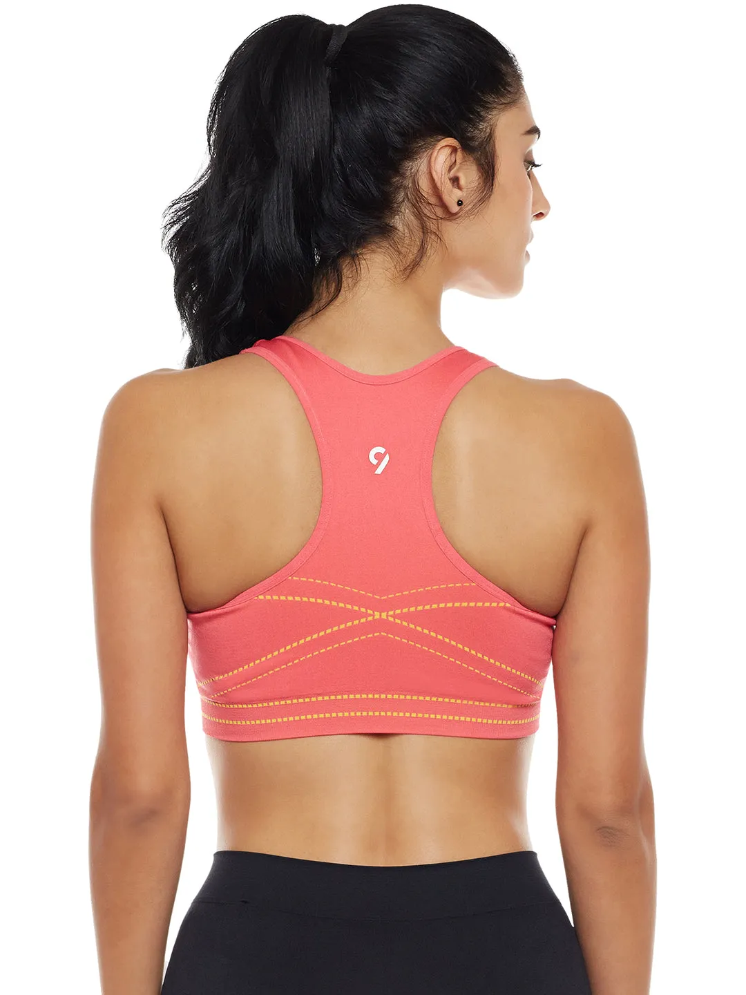 C9 Airwear Seamless Active Sports Bra with Pads for Women - Nude