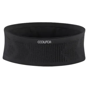 COOLFCA Outdoor Fitness Sports Non-slip Breathable Mobile Phone Fanny Pack, Size: 14x35cm(Black)