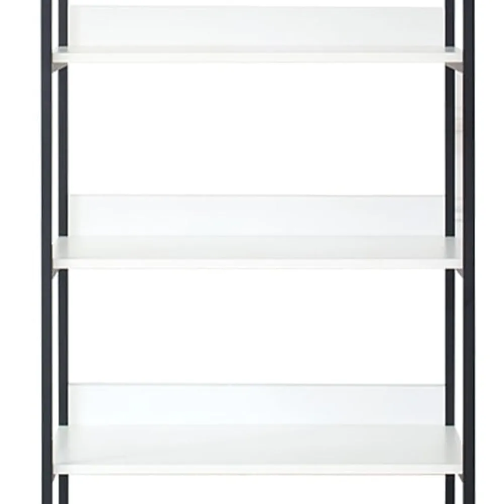 Cox Tall Modular Closet System, 5 Storage Shelves and Black Metal Frame By Casagear Home