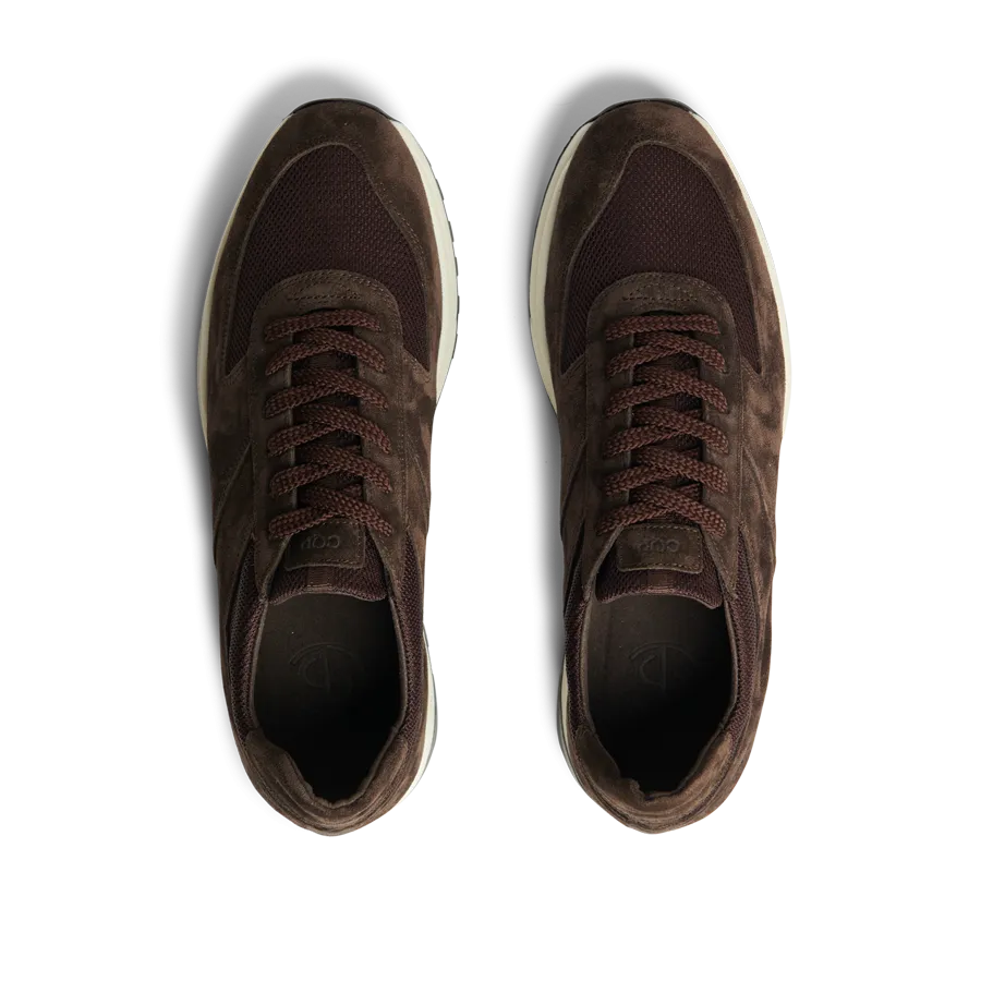 Dark Brown Suede Leather Stride Runners