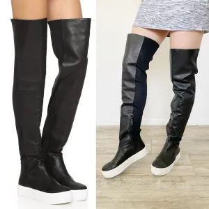 DKNY Brenda Over the Knee Sneaker Boots 8