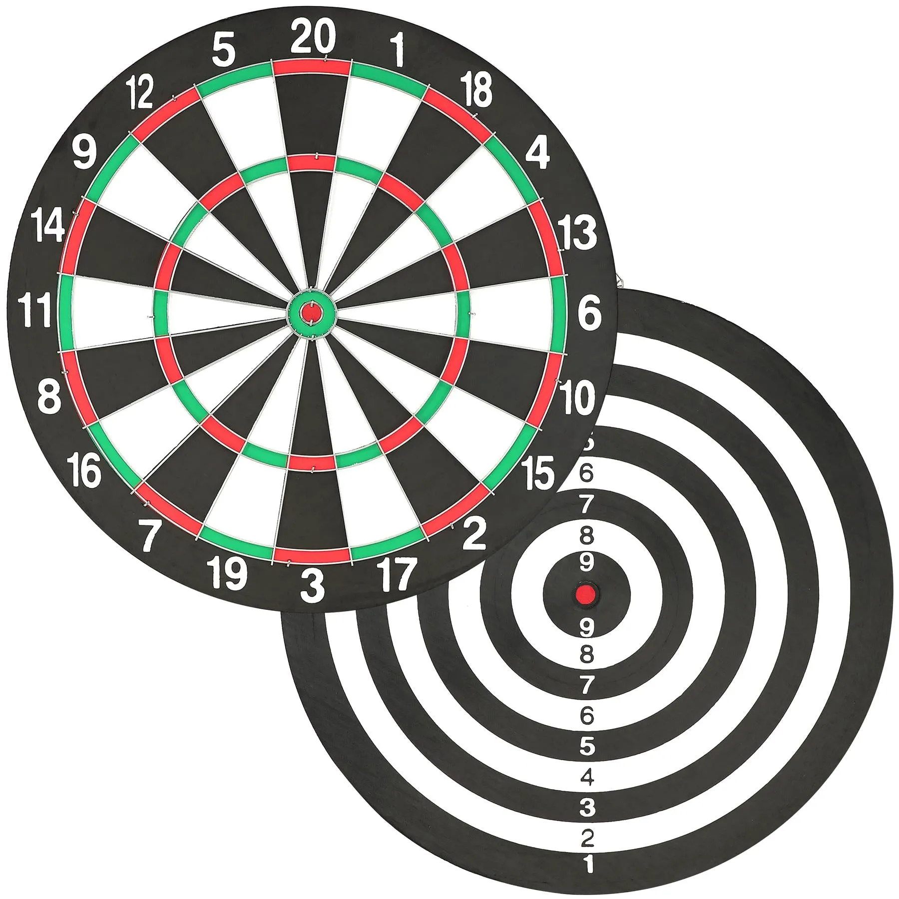 Double-Sided Dartboard with 6 Darts