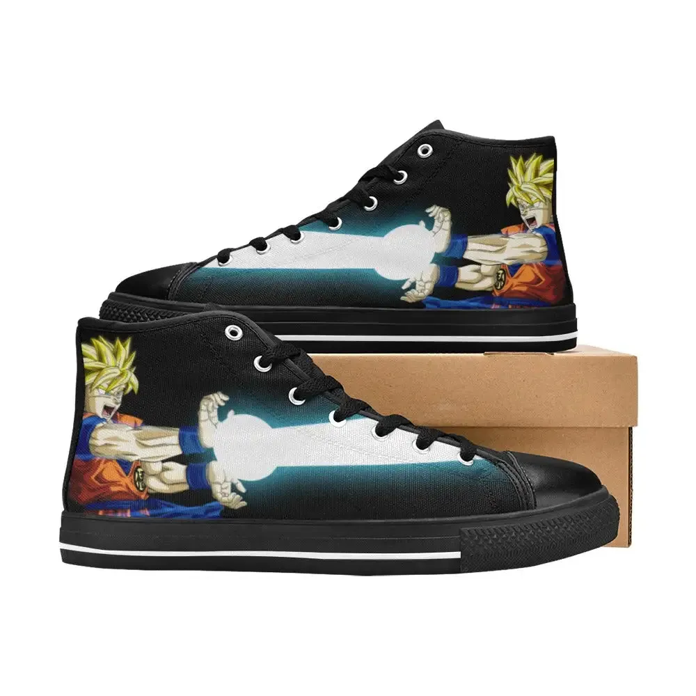 Dragon Ball Z Son Goku Kamehameha Shoes High Top Sneakers for Kids and Adults