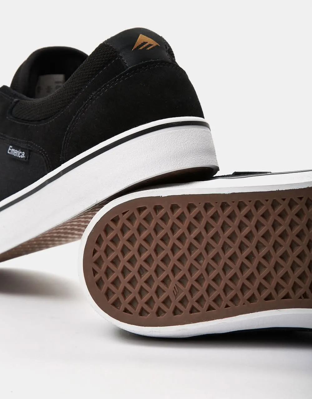 Emerica Cadence Skate Shoes - Black/White/Gold