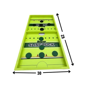 Fast Rush - Fast Sling Puck Board Game - 3 in 1 Fastest Finger First Board Games for Adults & Kids, Ludo Board Game, Sling Puck Board Game Perfect for Family (String Hokey)