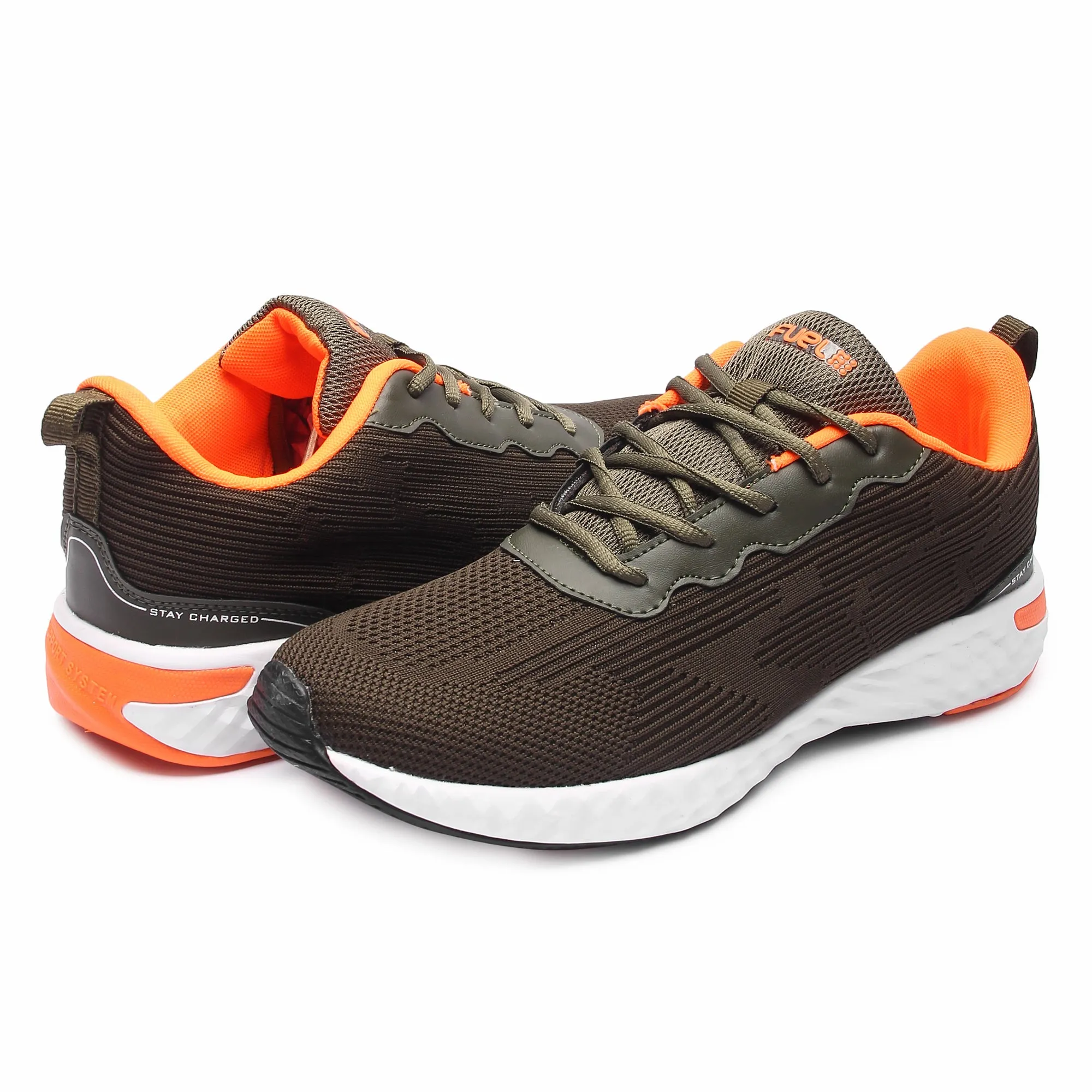 FUEL Rockstar Sport Shoe For Men's (Olive/Orange)