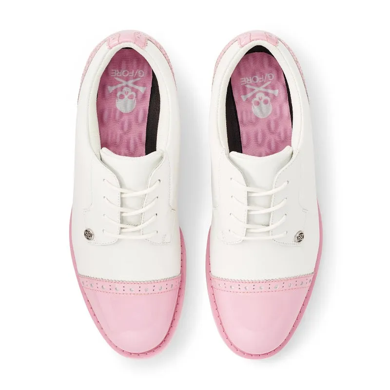 G/FORE Cap Toe Gallivanter Golf Shoe - Snow/Blush