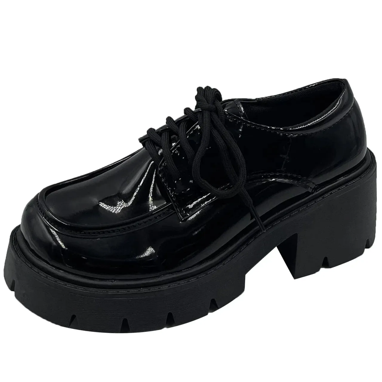 Hnzxzm Japanese School Uniform Jk Student Shoes Girls Women Kawaii Lolita Soft Sister Round Toe Platform low Heel shoes Mary Jane Shoes