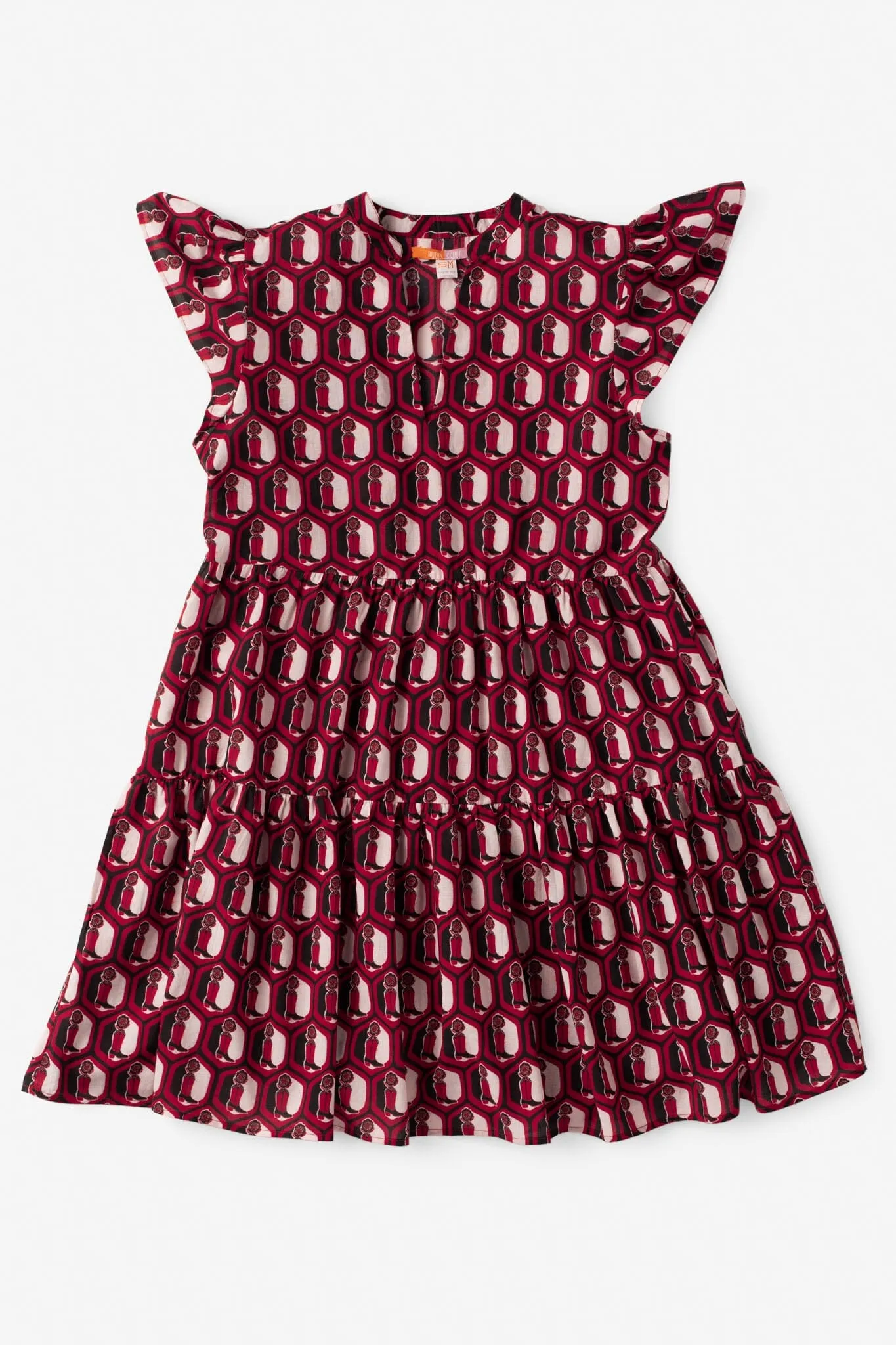 Jenny Flutter Sleeve Mini Dress - Boot Print