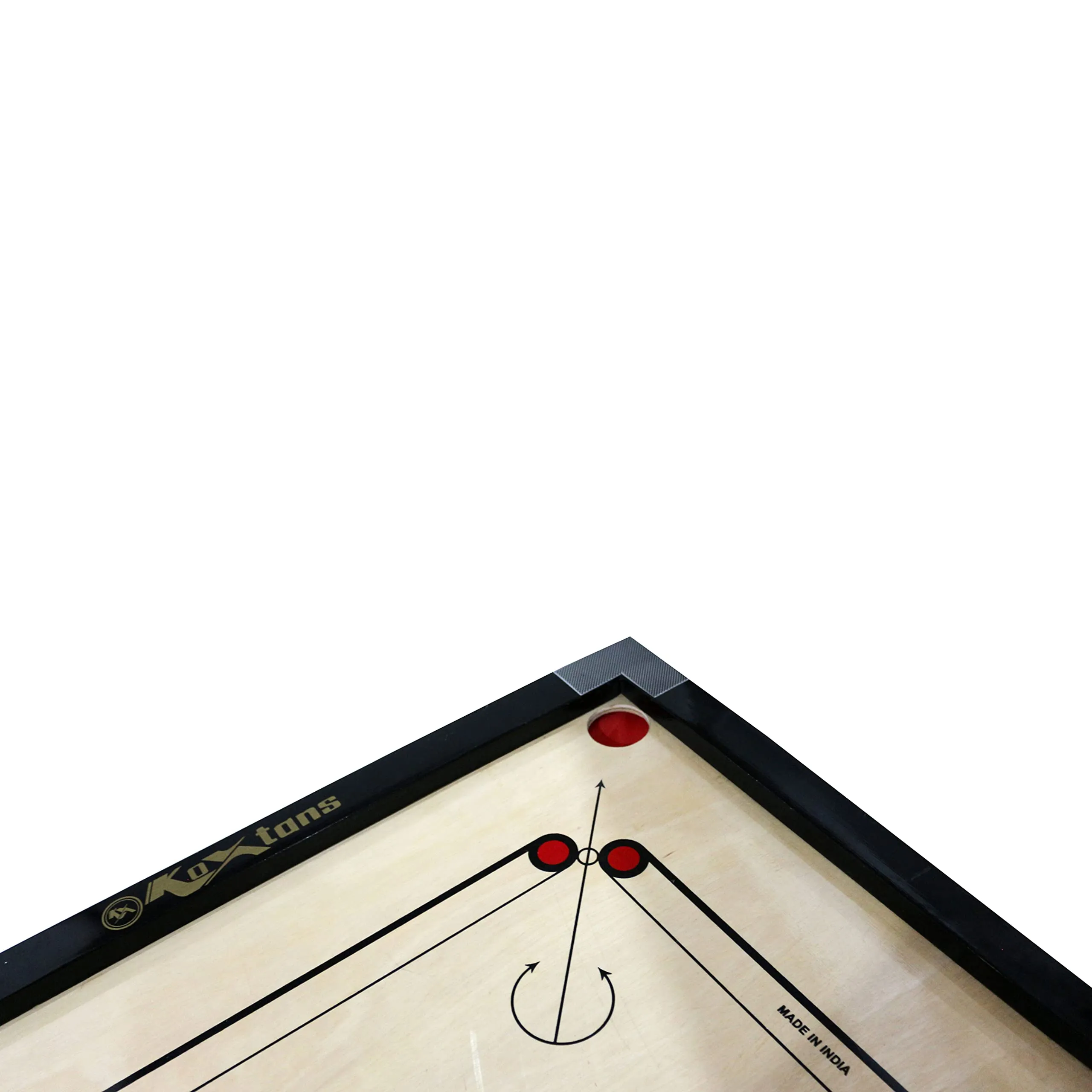 KOXTONS -Carrom Board Medium Size, 1.5" Border (Economy) with Stricker & Accessories, All Ages, Brown