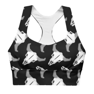 LongHorn Skull Longline sports bra