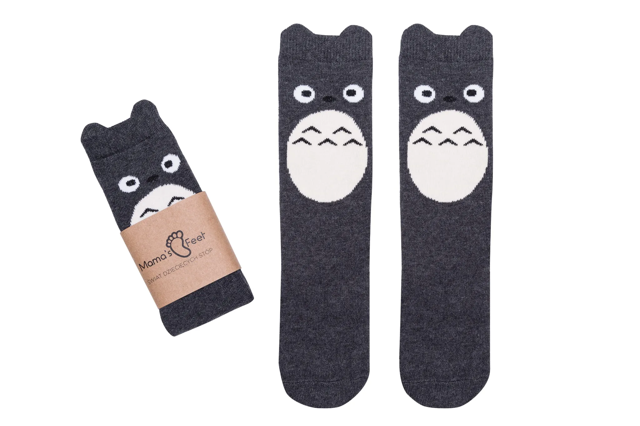 Mama's Feet Children's Knee-High Animal Socks (non-slip) - Polly the Happy Bird