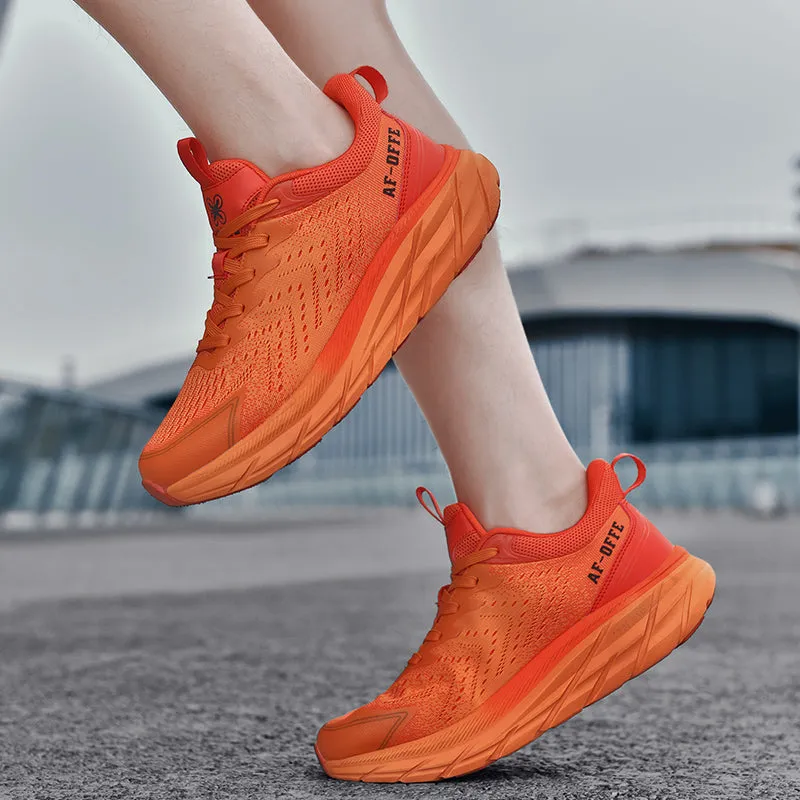 Men's and Women's Mesh Running Shoes Walking Sports Breathable Comfortable Lightweight Thick Sole Fashion Sneakers