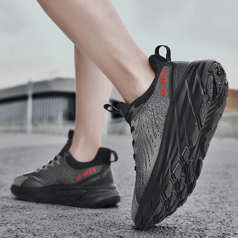 Men's and Women's Mesh Running Shoes Walking Sports Breathable Comfortable Lightweight Thick Sole Fashion Sneakers