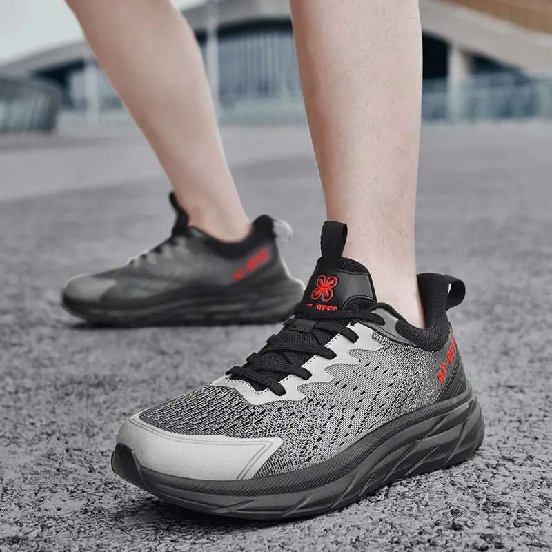 Men's and Women's Mesh Running Shoes Walking Sports Breathable Comfortable Lightweight Thick Sole Fashion Sneakers