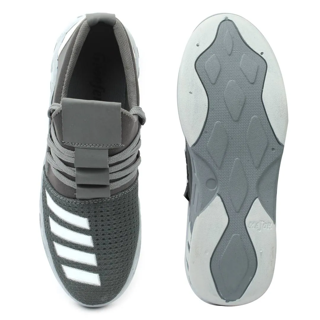 Men's Grey Synthetic Sport Sneakers