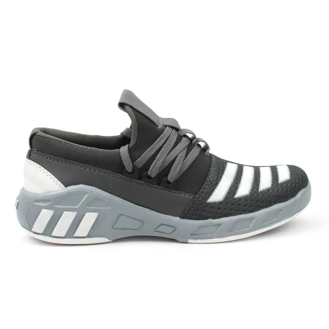 Men's Grey Synthetic Sport Sneakers