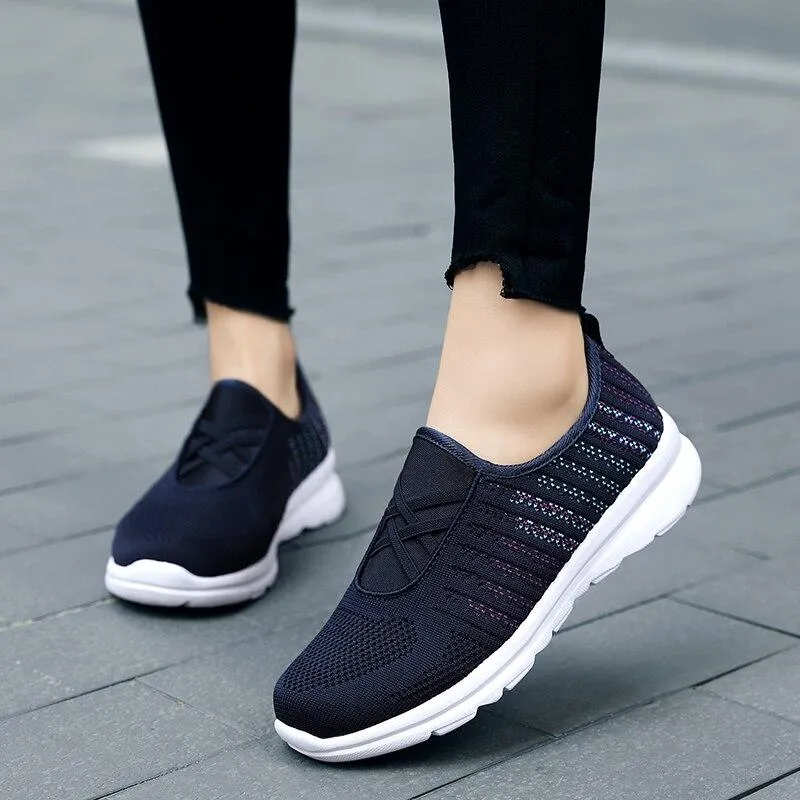 Mesh Breathable Sports Shoes Women's Light Running Shoes Flat Shoes Casual Women's Shoes