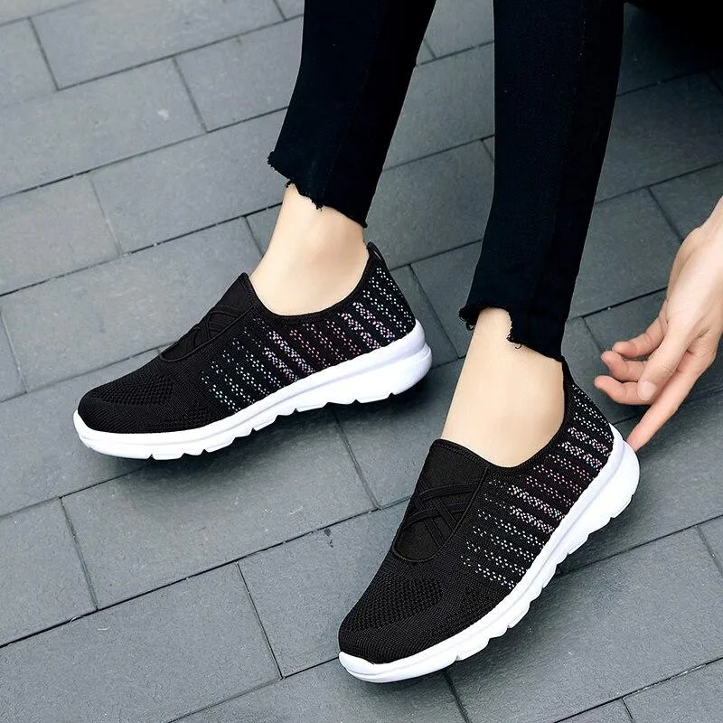 Mesh Breathable Sports Shoes Women's Light Running Shoes Flat Shoes Casual Women's Shoes