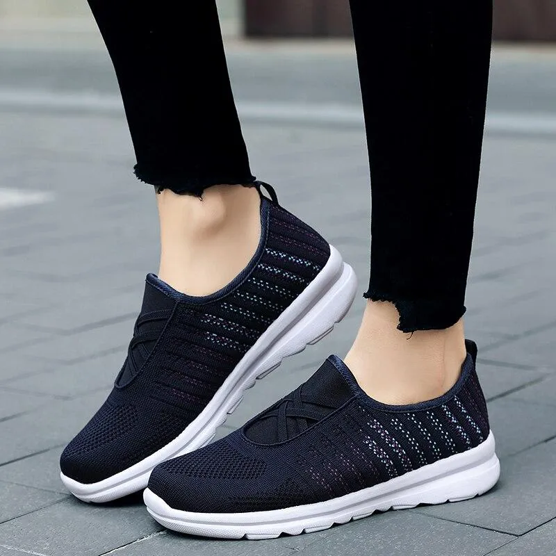 Mesh Breathable Sports Shoes Women's Light Running Shoes Flat Shoes Casual Women's Shoes