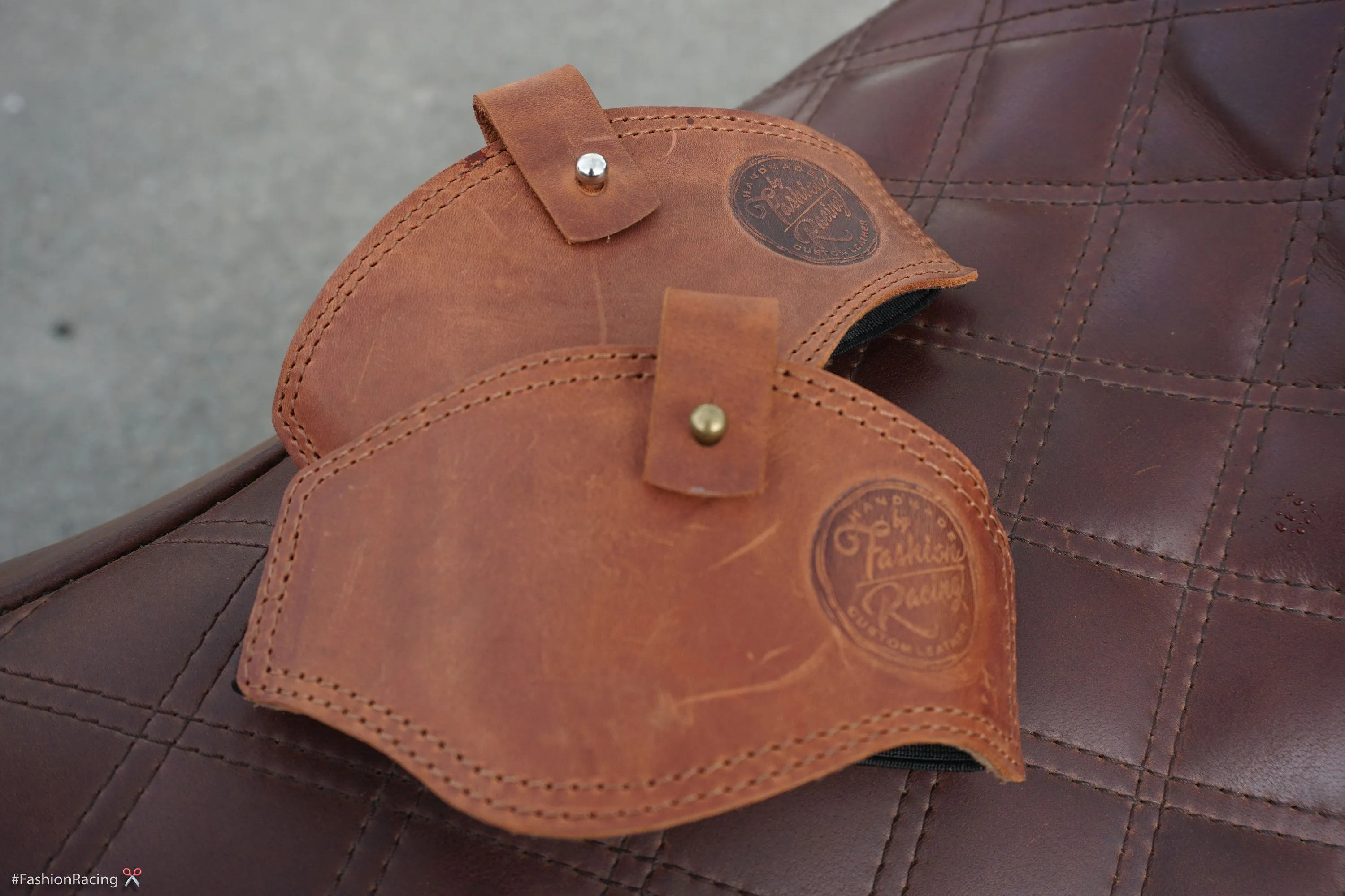 Motorcycle Shifter Boot Protector | Brown, Black Leather | Handcrafted