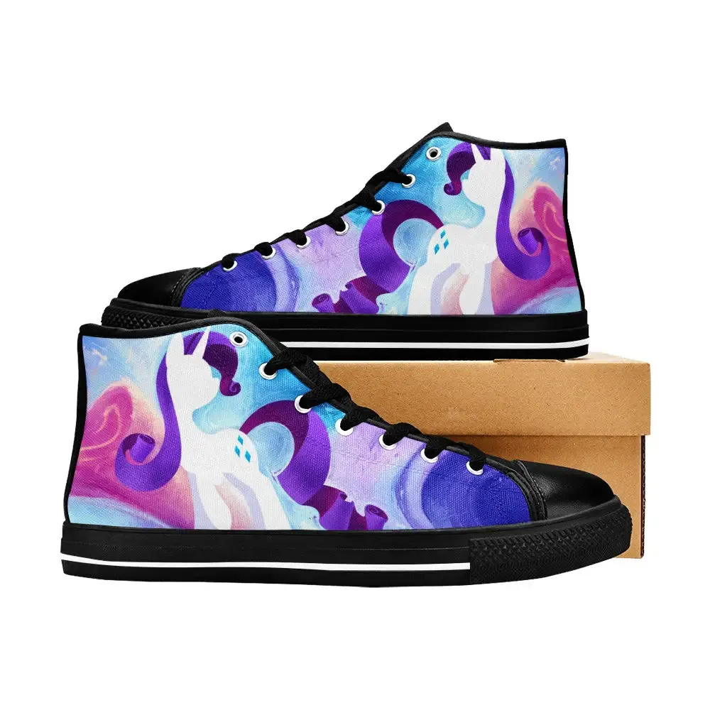 My Little Pony Friendship Is Magic Rarity Shoes High Top Sneakers for Kids and Adults