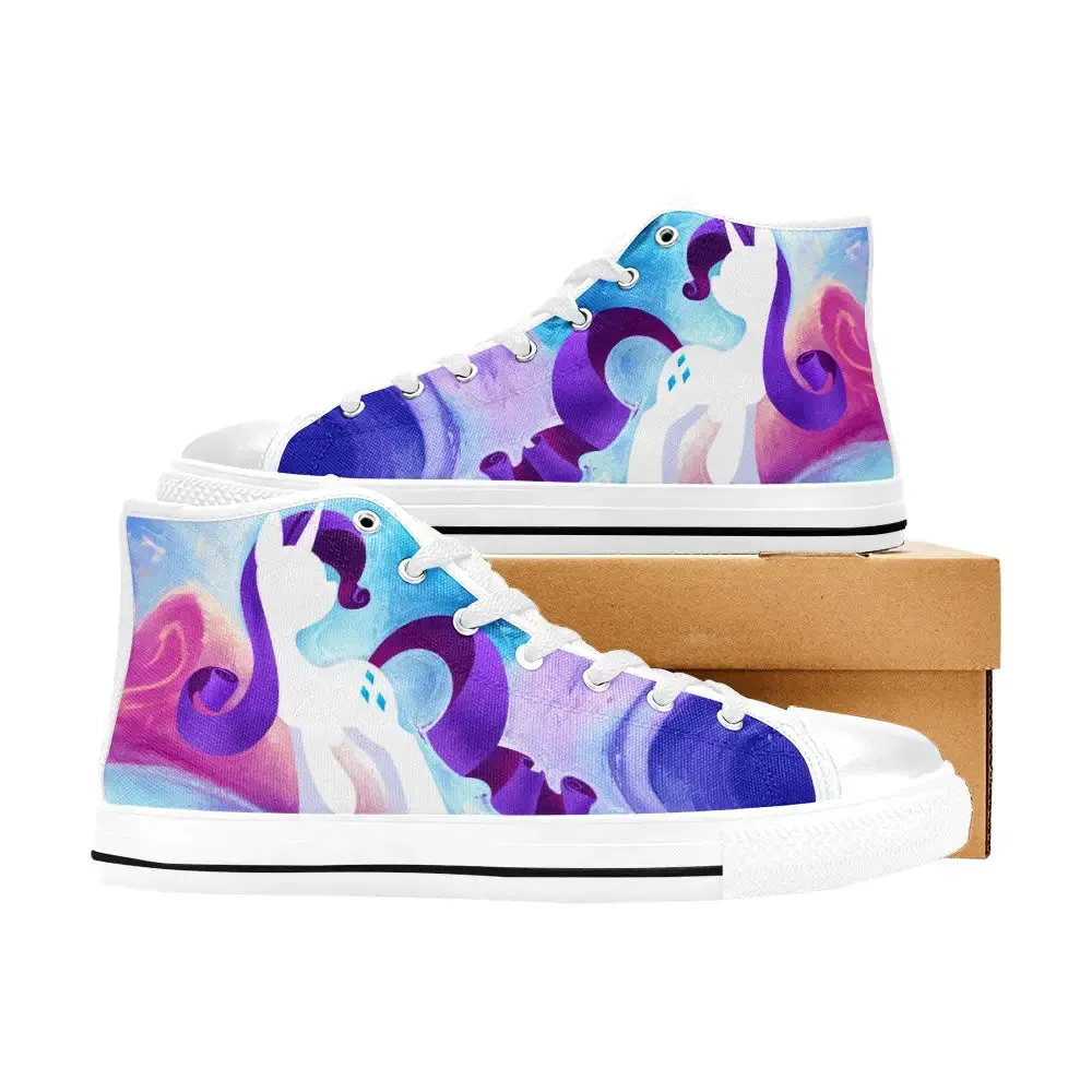 My Little Pony Friendship Is Magic Rarity Shoes High Top Sneakers for Kids and Adults