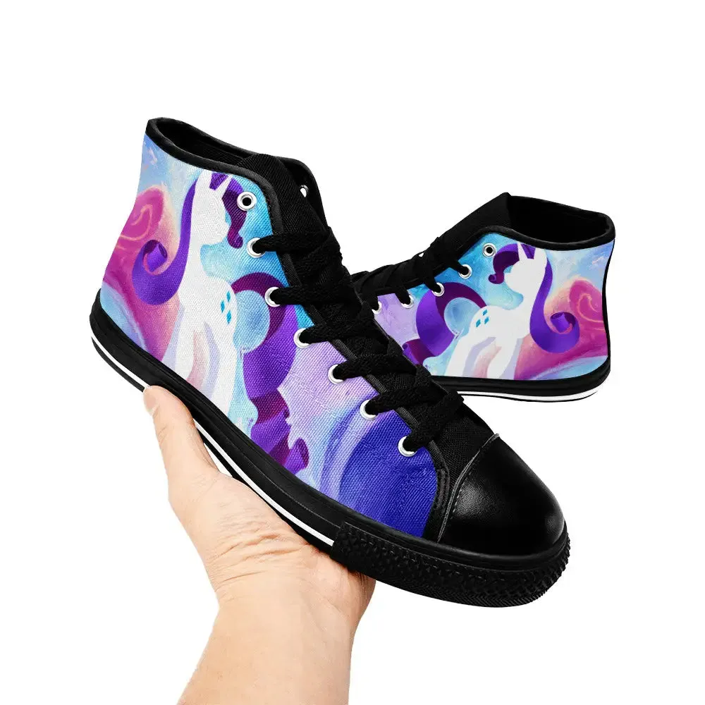 My Little Pony Friendship Is Magic Rarity Shoes High Top Sneakers for Kids and Adults