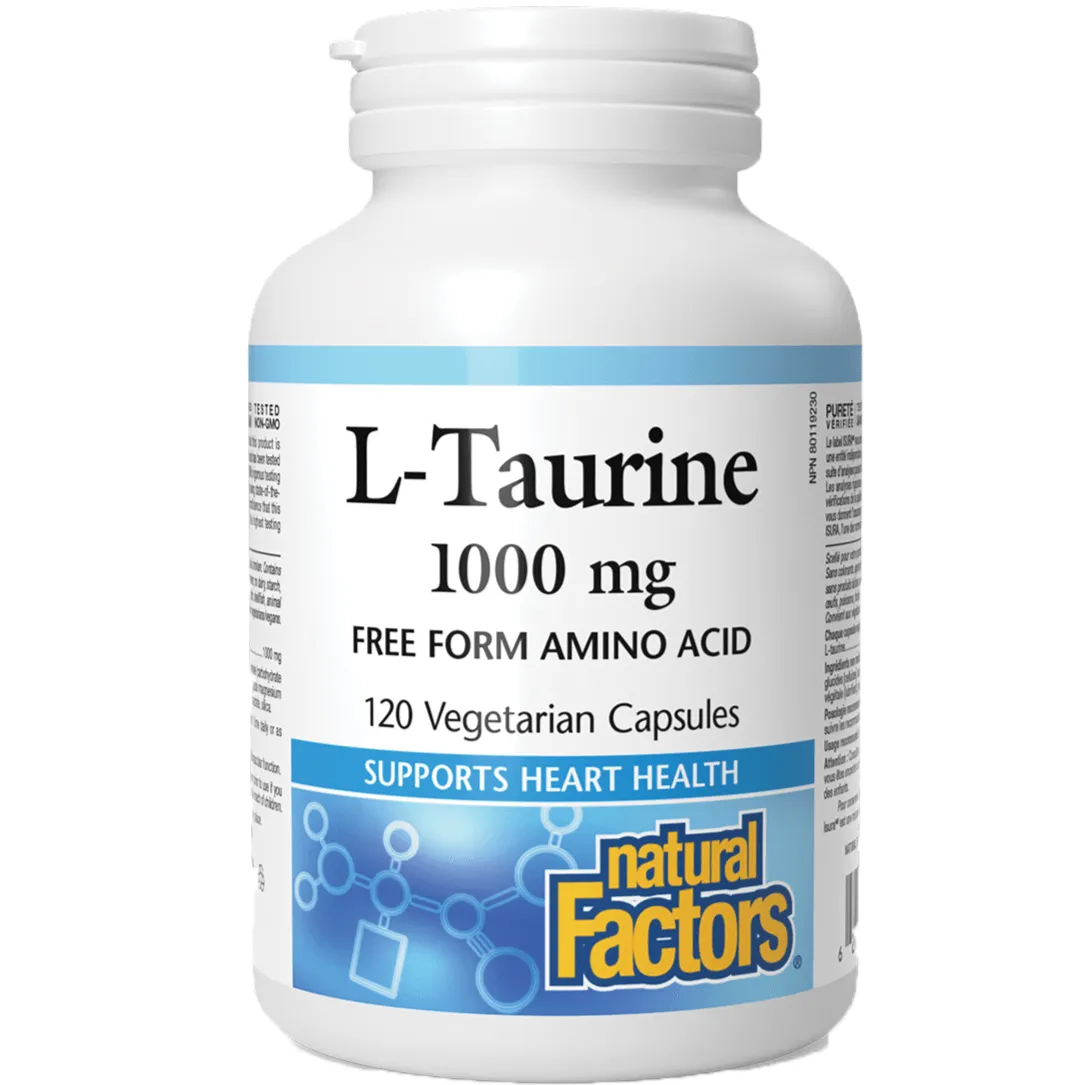 Natural Factors L-Taurine 1000mg 120 Veggie Caps